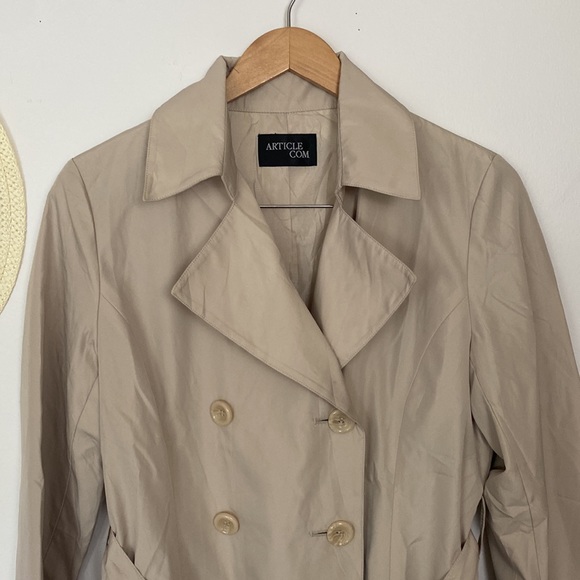 Article Com womens trench coat, medium size, W19, L35 - Picture 2 of 6